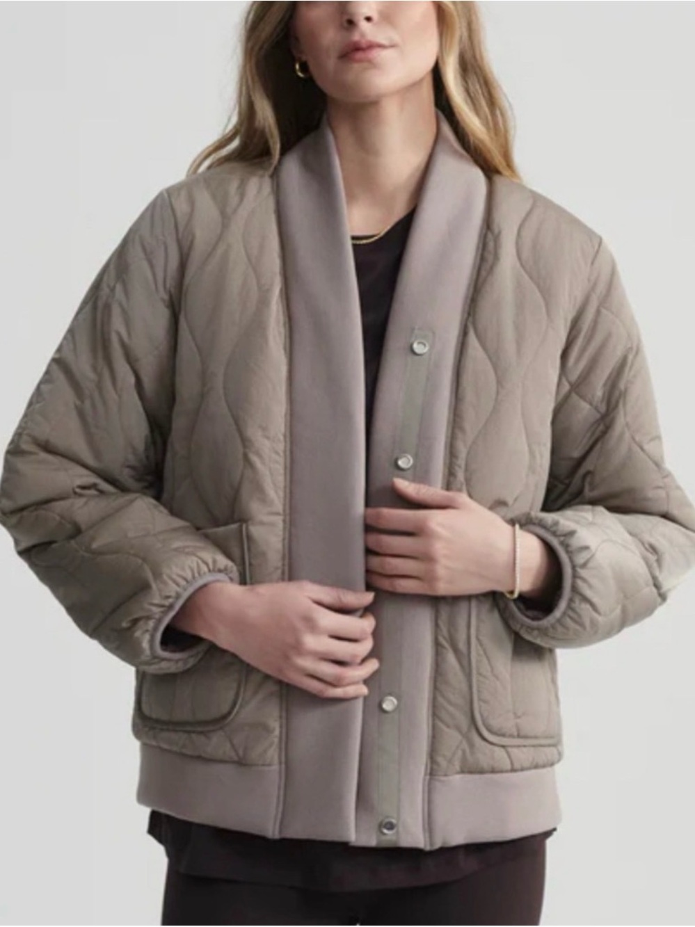 Varley reversible Joanna jacket in fungi/coffee quartz